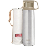 Milton Glassy 500 Thermosteel 24 Hours Hot and Cold Water Bottle with Drinking Cup Lid, 500 ml, Grey - Grey