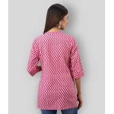 SVARCHI - Pink Cotton Blend Women's Tunic ( Pack of 1 ) - S