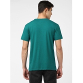 UrbanMark Men Regular Fit Round Neck Half Sleeves Graphic Print T Shirt-Green - None