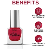 RENEE Mattitude Nail Paint- Salsa Red, Quick Drying, Matte Finish, Long Lasting, 10ml