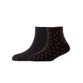 Men Pack Of 2 Patterned Cotton Ankle Length Socks