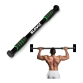 SLOVIC Pull-Up Bar for Home Workout | Non-Slip Carbon Steel Bar (Load Capacity: 100 Kg) Pull-up Bar (Black) - Green