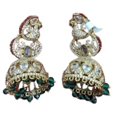 American Diamond Kundan Meenakari Earrings