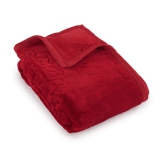 HOMETALES Mink Ethnic Print Double Blanket ( 200 cm x 205 cm ) Pack of 1 - Red - Red