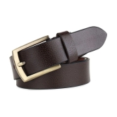 Loopa - Brown 100% Leather Mens Formal Belt ( Pack of 1 ) - None