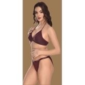 Madam - Maroon Cotton Blend Non Padded Womens Everyday Bra ( Pack of 1 ) - None