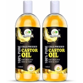 GULBADAN Cold-Pressed 100% Pure Castor Oil 100 mL Pack of 2