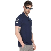 Ruggers Blue Cotton Blend Solid Polo T Shirt - None