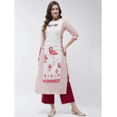 Pannkh - Off White Rayon Womens Straight Kurti ( Pack of 1 ) - None