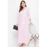 Clovia Pink Cotton Womens Nightwear Nighty & Night Gowns ( Pack of 1 ) - None