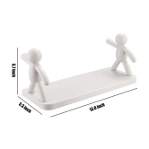 GEEO White Plastic Wall mount Stand ( Pack of 1 ) - White