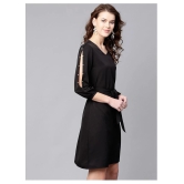 Zima Leto Polyester Black A- line Dress - Single - XS