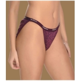 Madam - Wine panty Cotton Printed Womens Bikini ( Pack of 1 ) - None