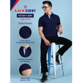 Lux Cozi Cotton Regular Fit Solid Half Sleeves Mens Polo T Shirt - Navy ( Pack of 2 ) - None