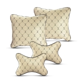 Auto Hub Neck Cushions Set of 4 Beige