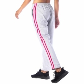 London Hills Womens Cotton Blend Regular Fit Joggers Track Pants for Women Striped Track Pants