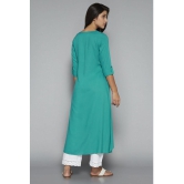 Pistaa - Turquoise Viscose Women''s Asymmetrical Kurti ( Pack of 1 ) - None