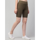 WUGO:: Latest  Fabulous Affordable Gym Shorts|Womens High Waist Olive Green Biker Shorts|High-Performance Cycling Shorts For Womens & Girls (Imported Lycra 250-GSM)