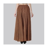 Sttoffa Brown Cotton Womens Flared Skirt ( Pack of 1 ) - None