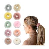 LYKAA Multi Girls Scrunchie ( Pack of 10 ) - Multi