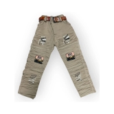 ICONIC ME Pack of 1 Boys Cotton Blend Jeans ( Beige ) - None