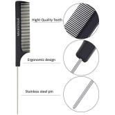 Majestique Hair Brush Set 4Pcs Detangling Brush Wideteeth And Tail Comb Suit For Women Men & Kids