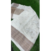 Saree-white / Pure Banarsi silk / Saree