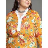 Tissu Cotton Printed Kurti With Palazzo Womens Stitched Salwar Suit - Yellow ( Pack of 1 ) - None