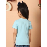 MINI & MING Girls Solid V-Neck Pure Cotton T-shirt