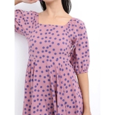 Ketch Polyester Printed Mini Womens Fit & Flare Dress - Pink ( Pack of 1 ) - None