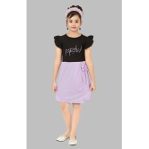 STYLOKIDS Purple Crepe Girls Fit And Flare Dress ( Pack of 1 ) - None