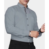 Supersquad Cotton Blend Regular Fit Full Sleeves Mens Formal Shirt - Grey ( Pack of 1 ) - None