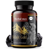 Herbal Max Himalayas Original Pure Shilajit Gold - Lab-Tested for Purity, Performance Booster for Endurance, Stamina, Strength, and Immunity for Men & Women - 30 Ayurvedic Capsules