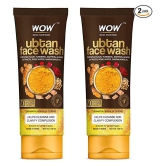 WOW Skin Science Ubtan Face Wash with Chickpea Flour, Turmeric, Saffron, Almond Extract, Rose Water & Sandalwood Oil -Pack of 2 Vol 200mL