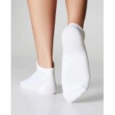 THRIFTKART Cotton Blend Mens Solid White Low Cut Socks ( Pack of 5 ) - White