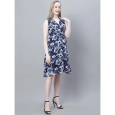 MINI & MING Women Floral Print Georgette Fit & Flare Dress