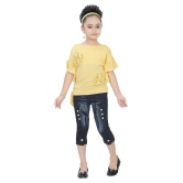 Arshia Fashions Girls Top and Capri Set Yellow - None