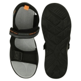 Campus Black Synthetic Floater Sandals - None