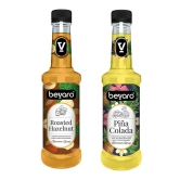 BEVARO Roasted Hazelnut Syrup and Pina Colada Syrup Combo, 300ml Roasted Hazelnut + Pina Colada (600 ml, Pack of 2)