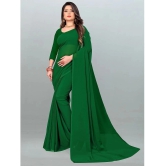 ANAND SAREES - Green Georgette Saree With Blouse Piece ( Pack of 1 ) - Green