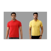 SKYRISE - Multicolor Cotton Blend Slim Fit Men's Polo T Shirt ( Pack of 2 ) - None