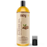 Rey Naturals Almond Hair Oil Badam oil - 100 Pure Cold Pressed for Hair  Skin  HairGrowthDandruff  200ml-Rey Naturals Almond Hair Oil (Badam oil) - 100% Pure, Cold Pressed, for Hair & Skin | Hair