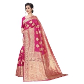 ofline selection Pink Jacquard Saree - Single