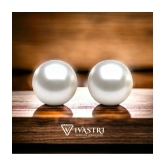 VIVASTRI White Stud Earrings ( Pack of 1 ) - White