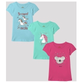 Ariel - Multicolor Cotton Girls T-Shirt ( Pack of 3 ) - None