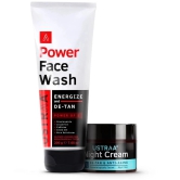 Ustraa Power Face Wash Energize and De-Tan - 200g & Night Cream - 50g