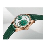 DoubleRun Green Leather Analog Mens Watch