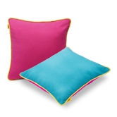 Reversible Cord Cushion Cover | SET OF 2 Pink-Blue