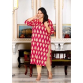 Swasti Cotton Printed Straight Womens Kurti - Pink ( Pack of 1 ) - None