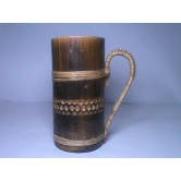 * Handmade Bamboo Mug with Intricate Carvings* Unique and Stylish Bamboo Mug*